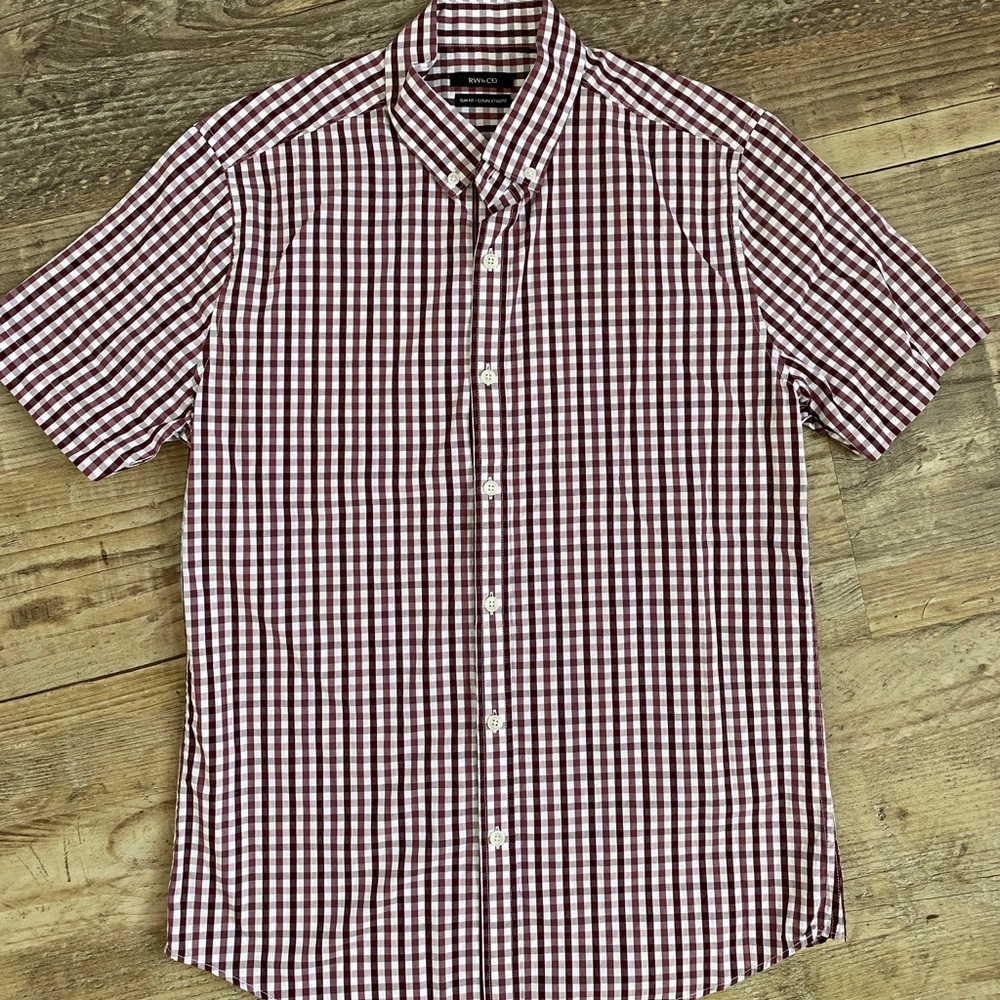 2 RW&CO. Plaid Button Up Shirts
